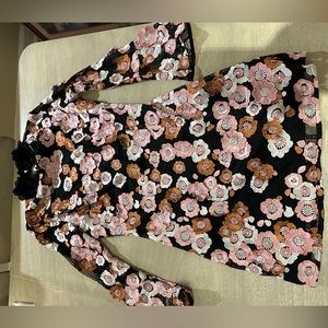 French Connection Floral Appliqué Dress